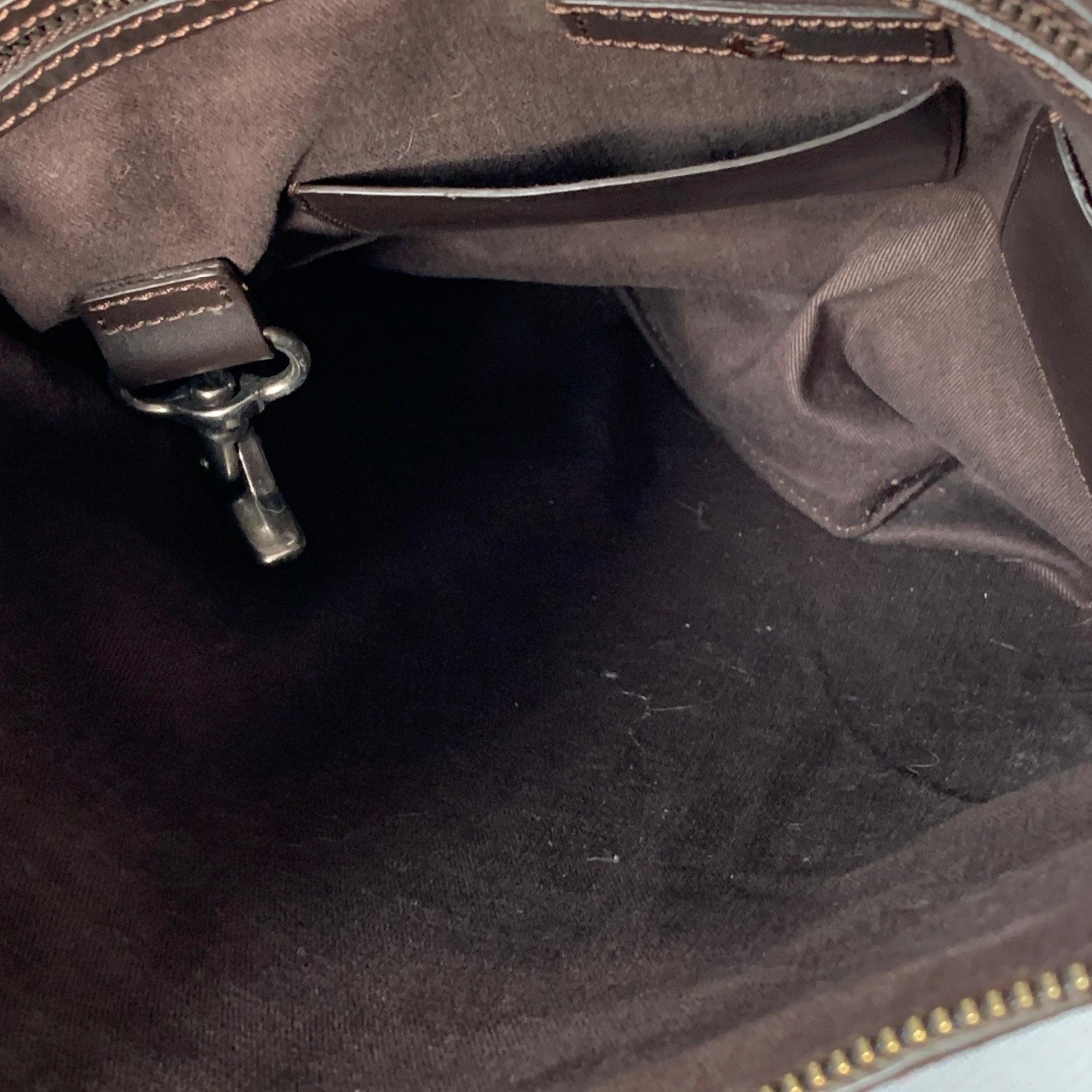 JOHN VARVATOS Bolso Messenger Crossbody de piel marrón en venta 4
