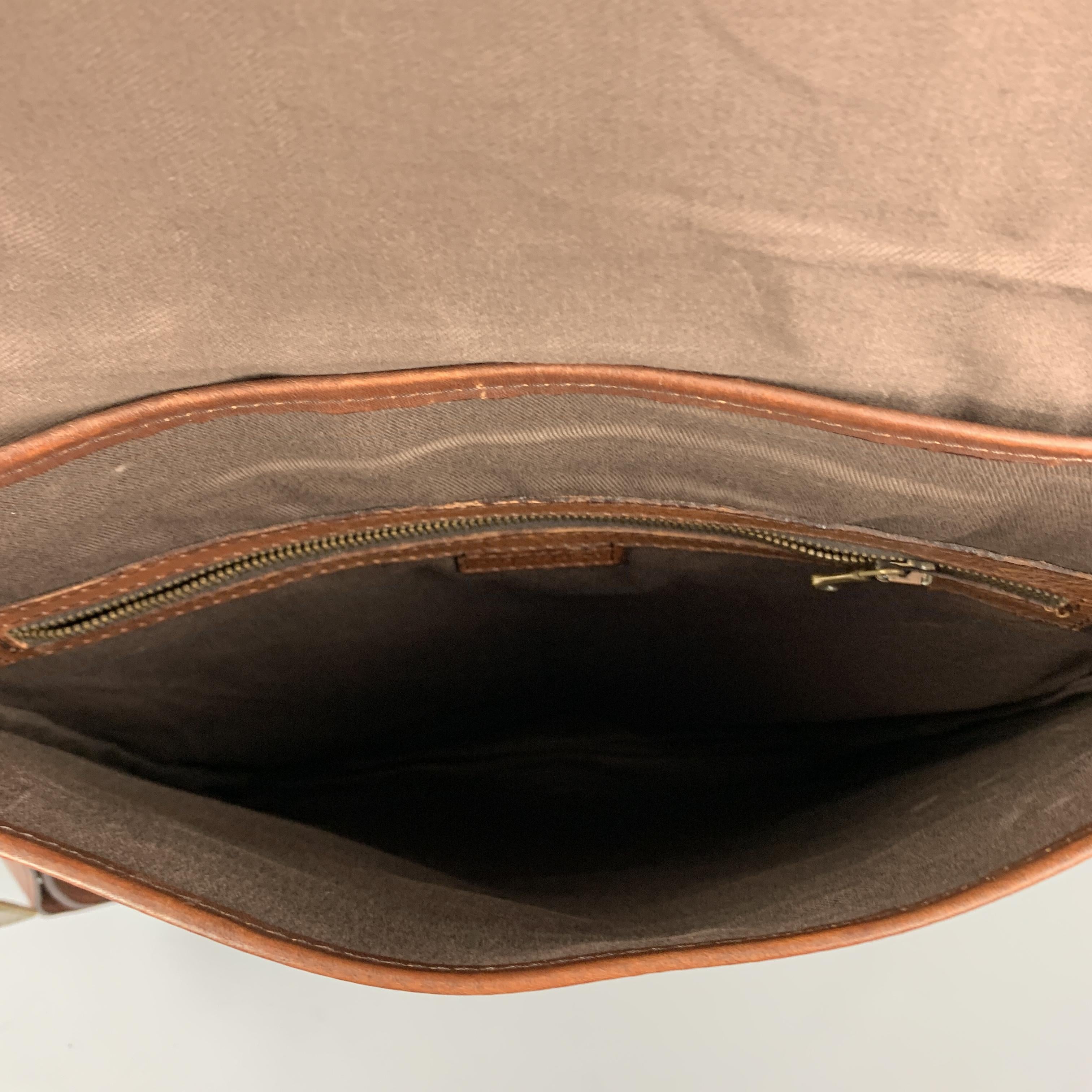 JOHN VARVATOS Brown Leather Whipstitch Messenger Bag at 1stDibs | john ...