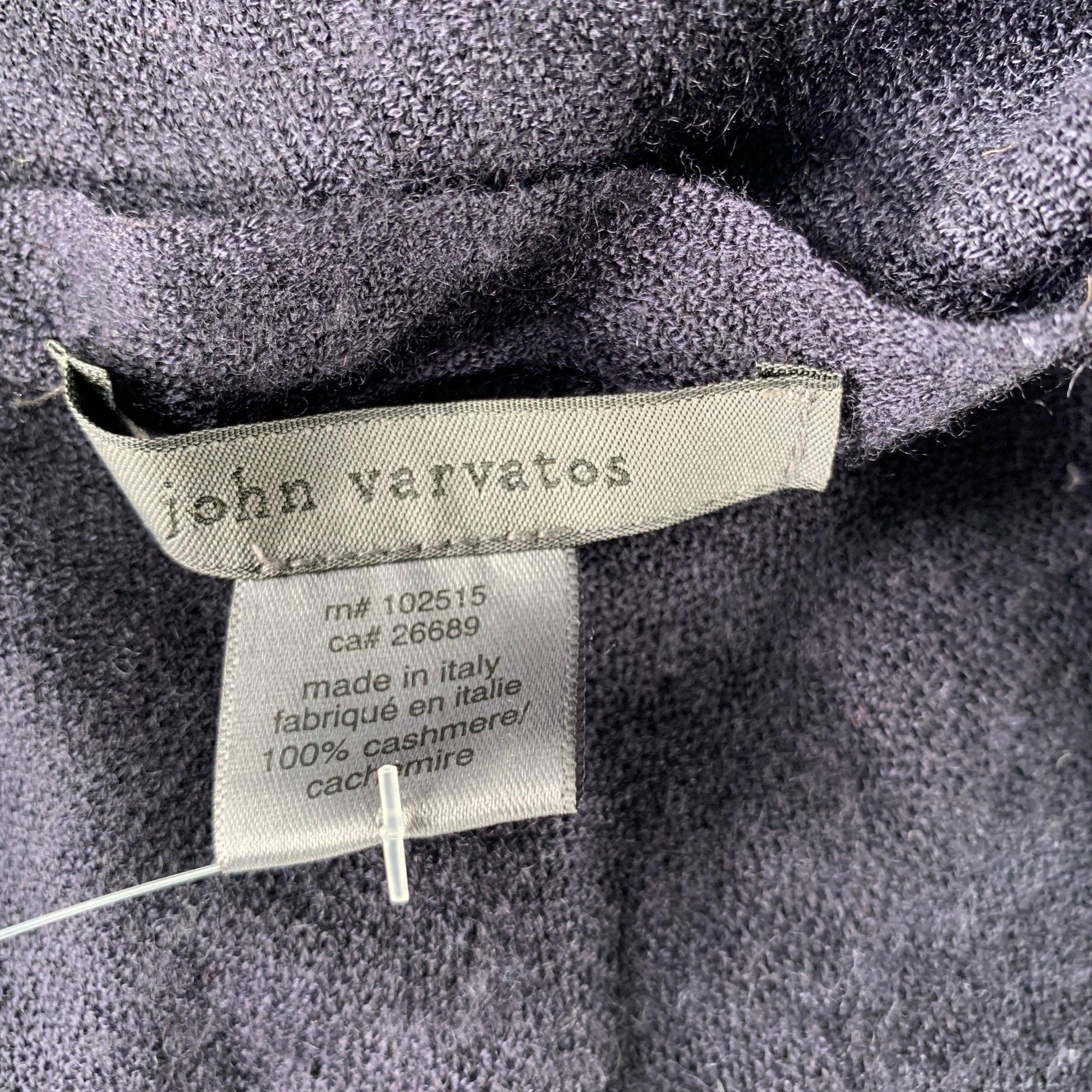 JOHN VARVATOS Navy Cashmere Scarf In Good Condition In San Francisco, CA