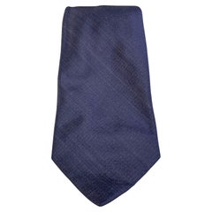 JOHN VARVATOS Marineblaue Krawatte aus Baumwolle und Seide