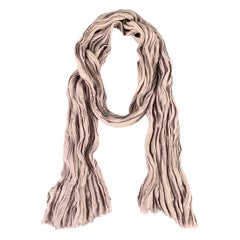 JOHN VARVATOS Lila Lavendel Leinenmischung Fransenschal