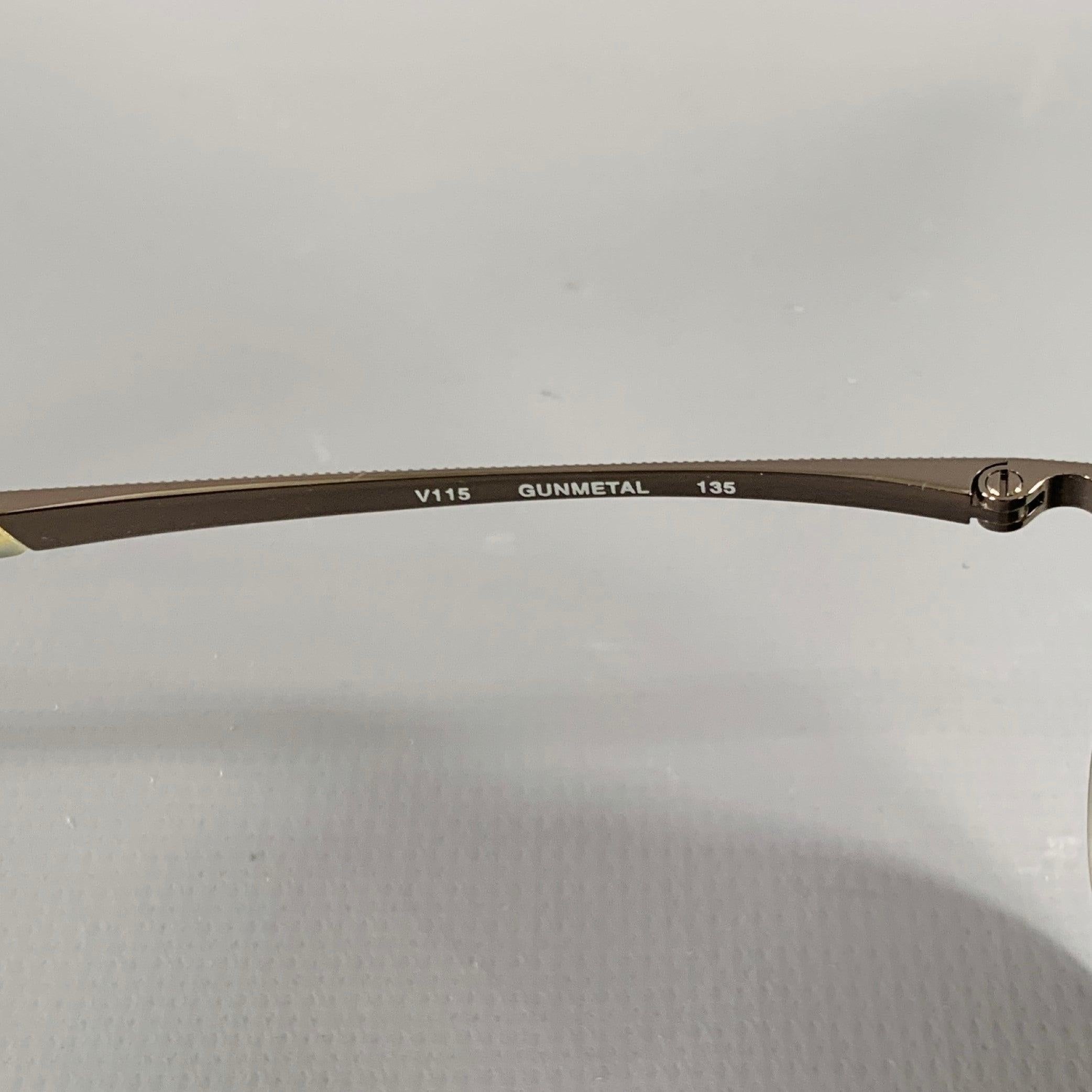Men's JOHN VARVATOS Silver Gunmetal Metal Aviator Sunglasses