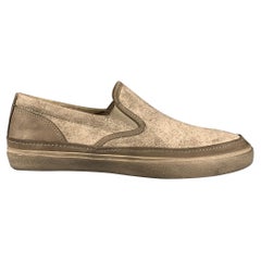JOHN VARVATOS Size 10 Light Brown Suede Slip On Loafers