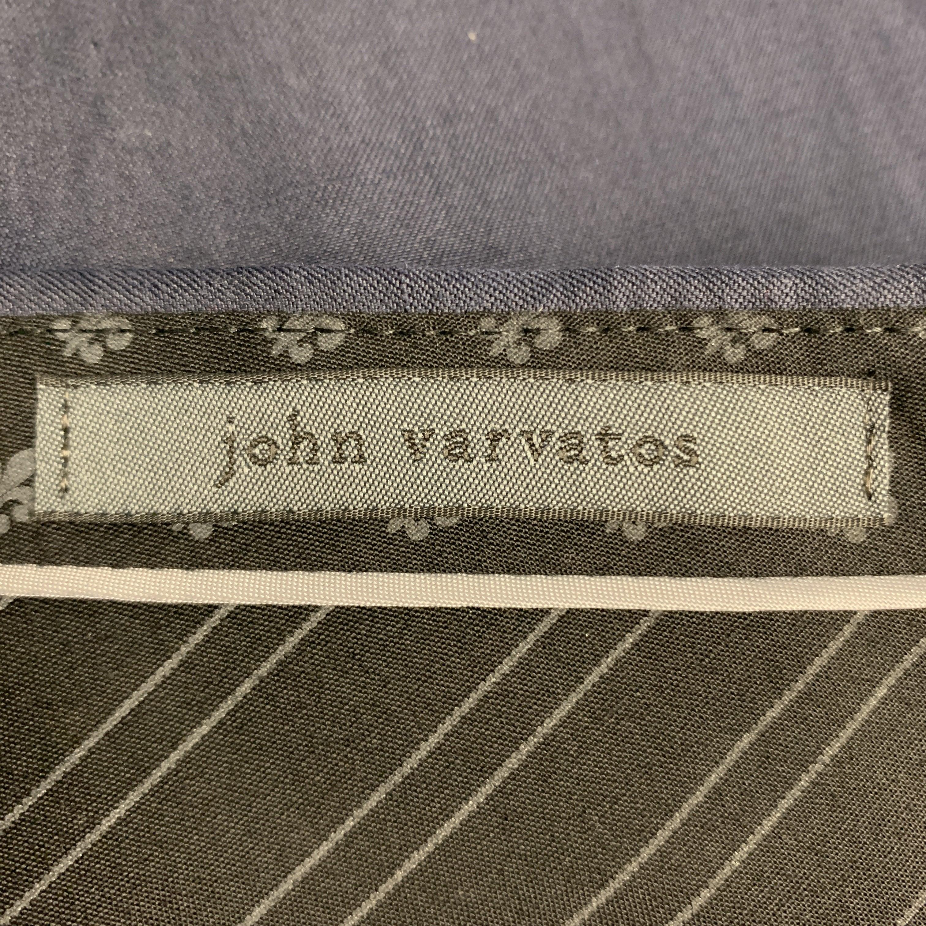 JOHN VARVATOS Size 30 x 30 Navy Cotton Tab Waist Casual Pants For Sale 2
