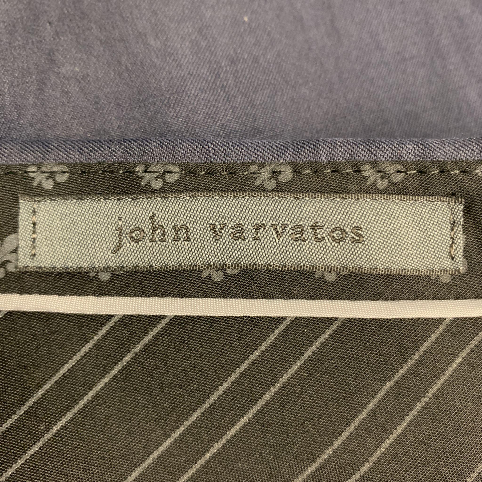 JOHN VARVATOS Size 30 x 30 Navy Cotton Tab Waist Casual Pants In Excellent Condition In San Francisco, CA