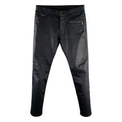 JOHN VARVATOS Größe 32 Schwarz Twill Baumwollmischung Tapered Five Pockets Jeans