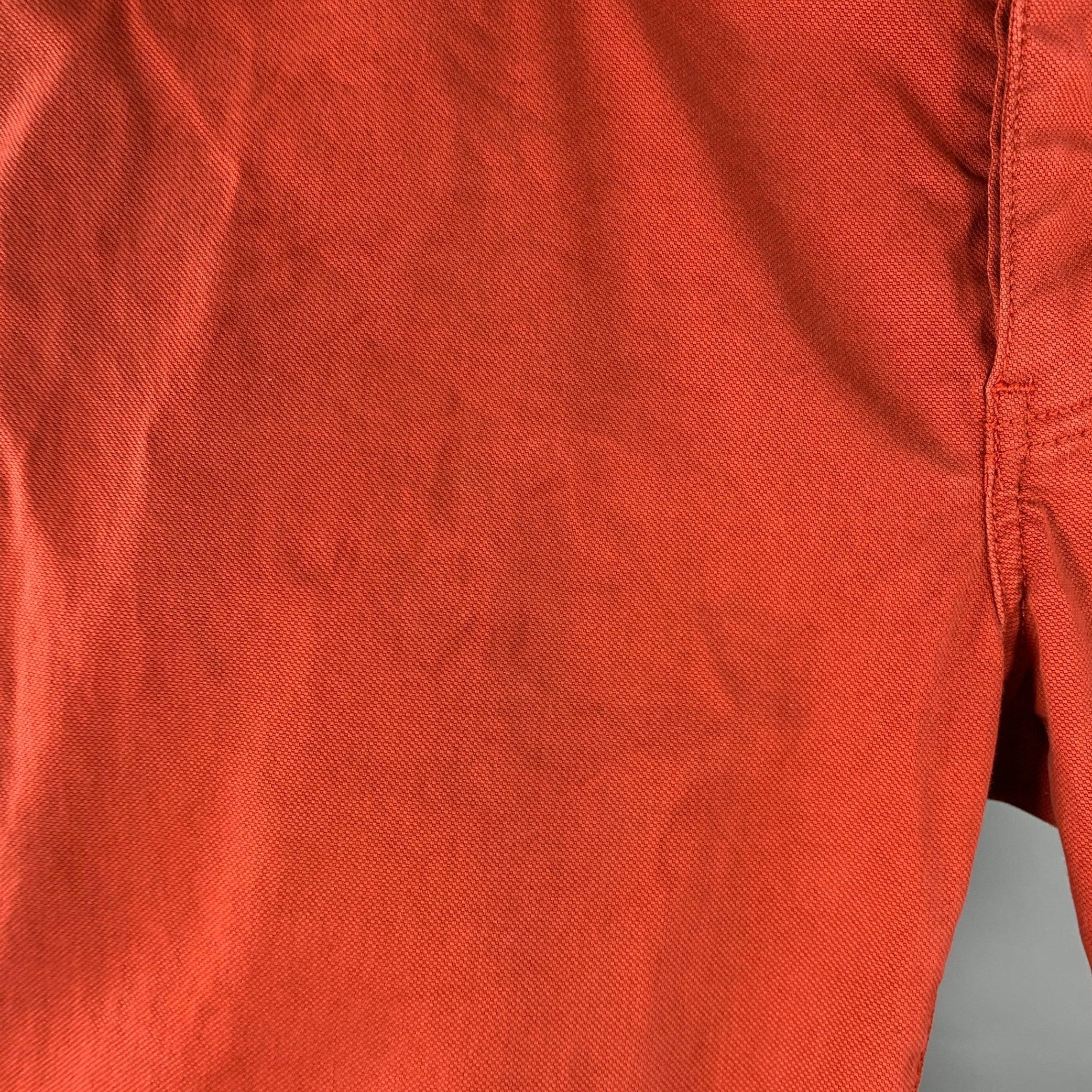 JOHN VARVATOS Größe 32 Brick Cotton Blend Button Fly Jeans im Zustand „Gut“ im Angebot in San Francisco, CA