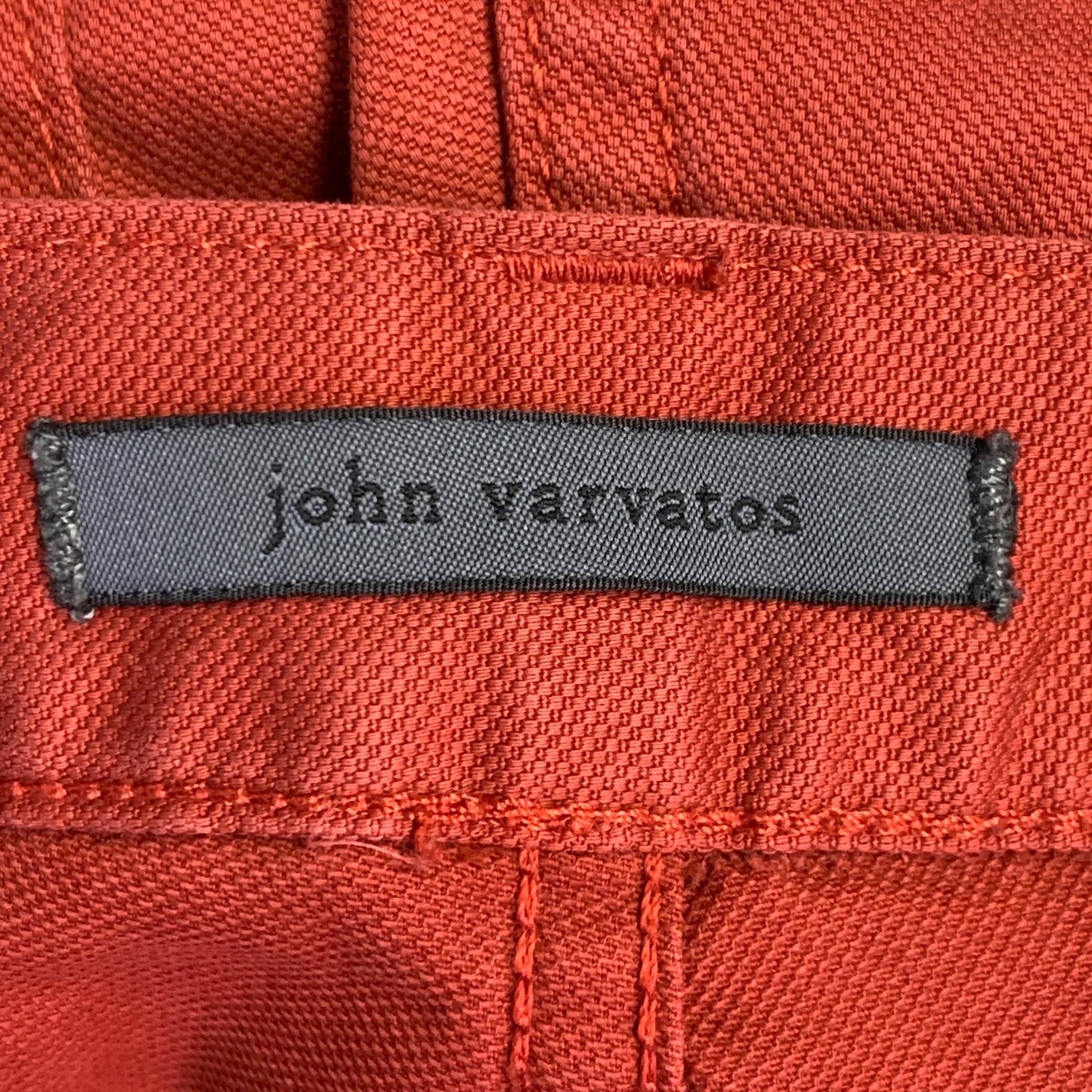 JOHN VARVATOS Größe 32 Brick Cotton Blend Button Fly Jeans im Angebot 1