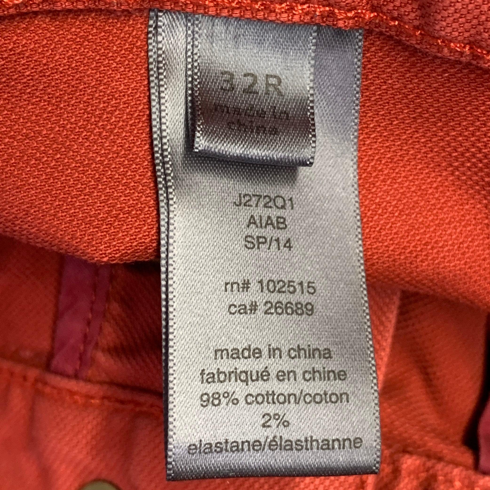 JOHN VARVATOS Größe 32 Brick Cotton Blend Button Fly Jeans im Angebot 2
