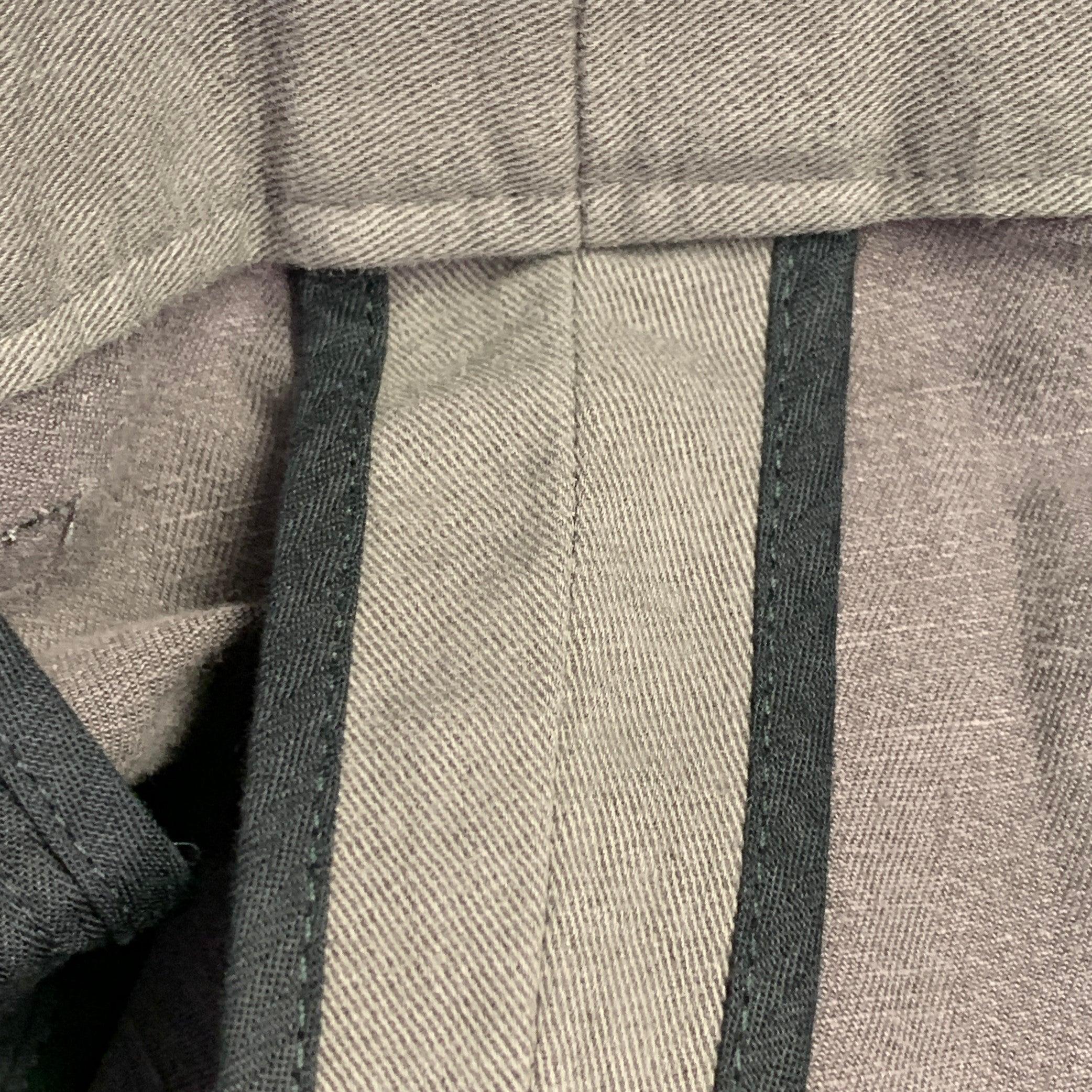 Men's JOHN VARVATOS Size 32 Grey Linen Cotton Casual Pants For Sale
