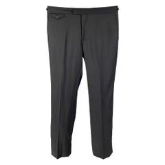 JOHN VARVATOS Size 32 Navy Wool Zip Fly Dress Pants