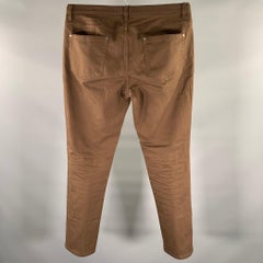 JOHN VARVATOS Size 36 Brown Cotton Blend Jean Cut Casual Pants