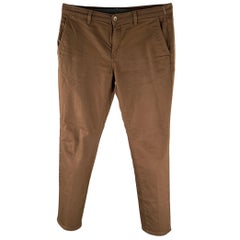JOHN VARVATOS Size 36 Brown Cotton Blend Jean Cut Casual Pants