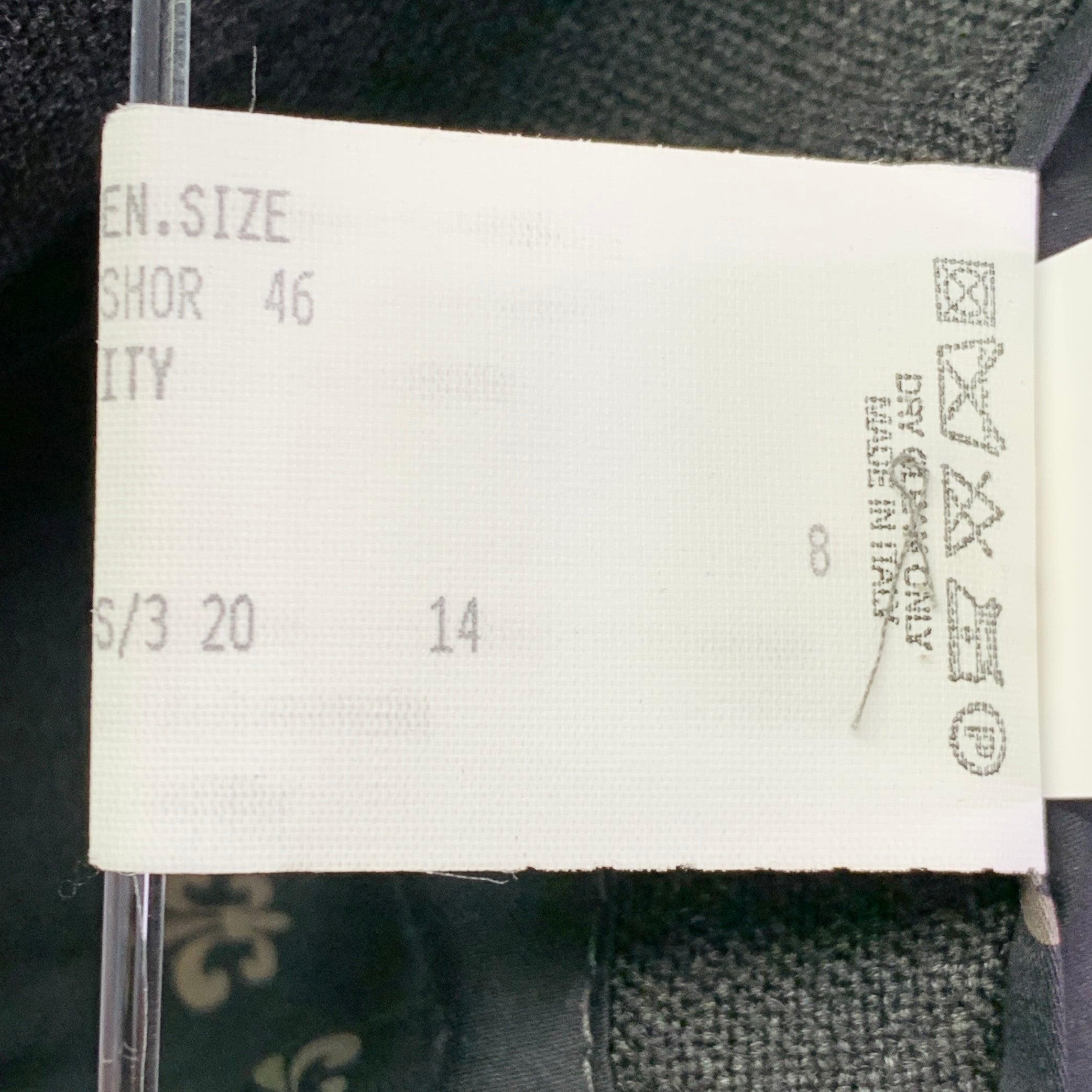 JOHN VARVATOS Chaquetón corto gris de lana virgen de un solo pecho, talla 36 en venta 6