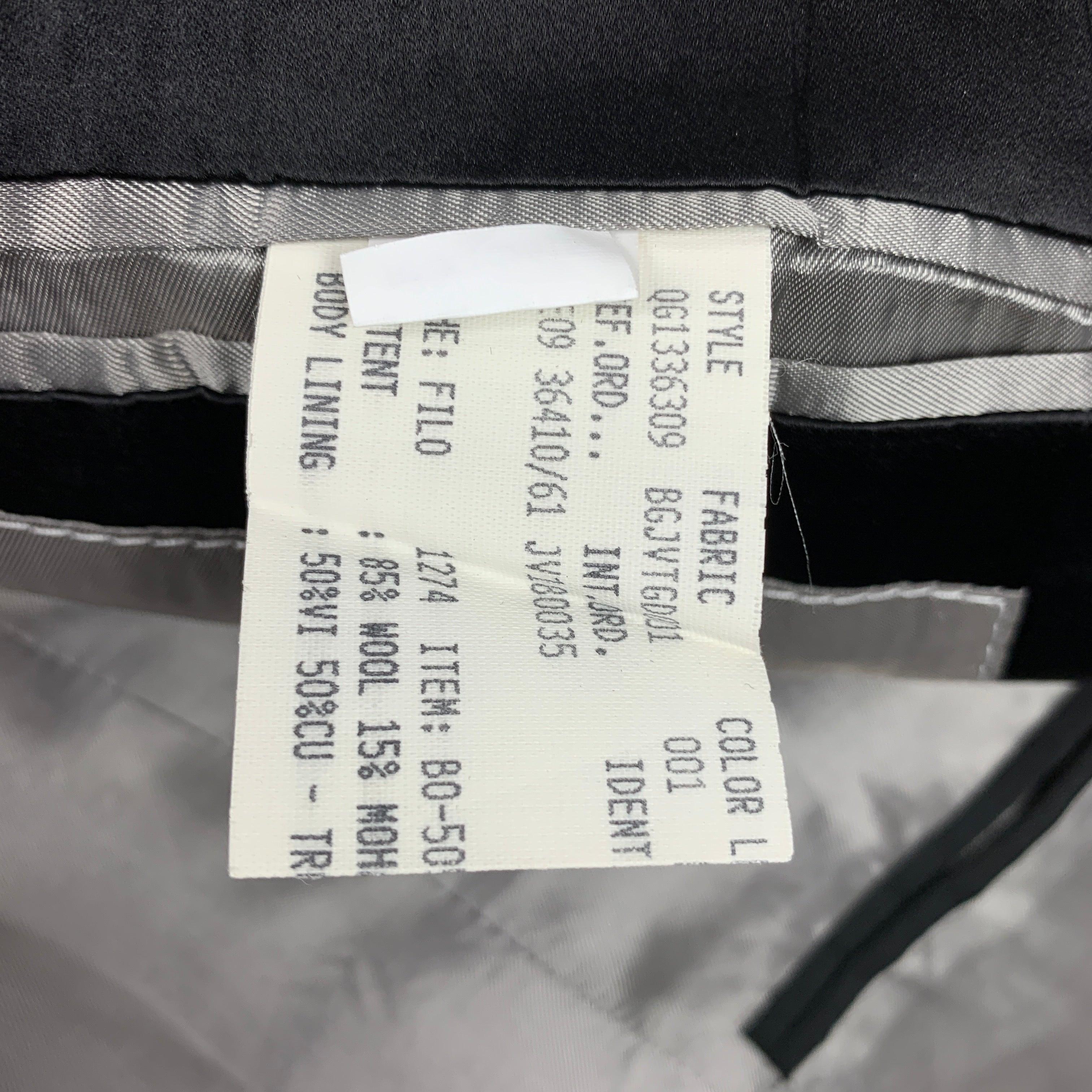 JOHN VARVATOS Size 38 Black Wool Mohair Peak Lapel Sport Coat For Sale 2