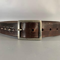 JOHN VARVATOS Size 38 Brown Leather Belt