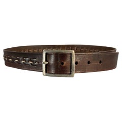 JOHN VARVATOS Size 38 Brown Leather Belt