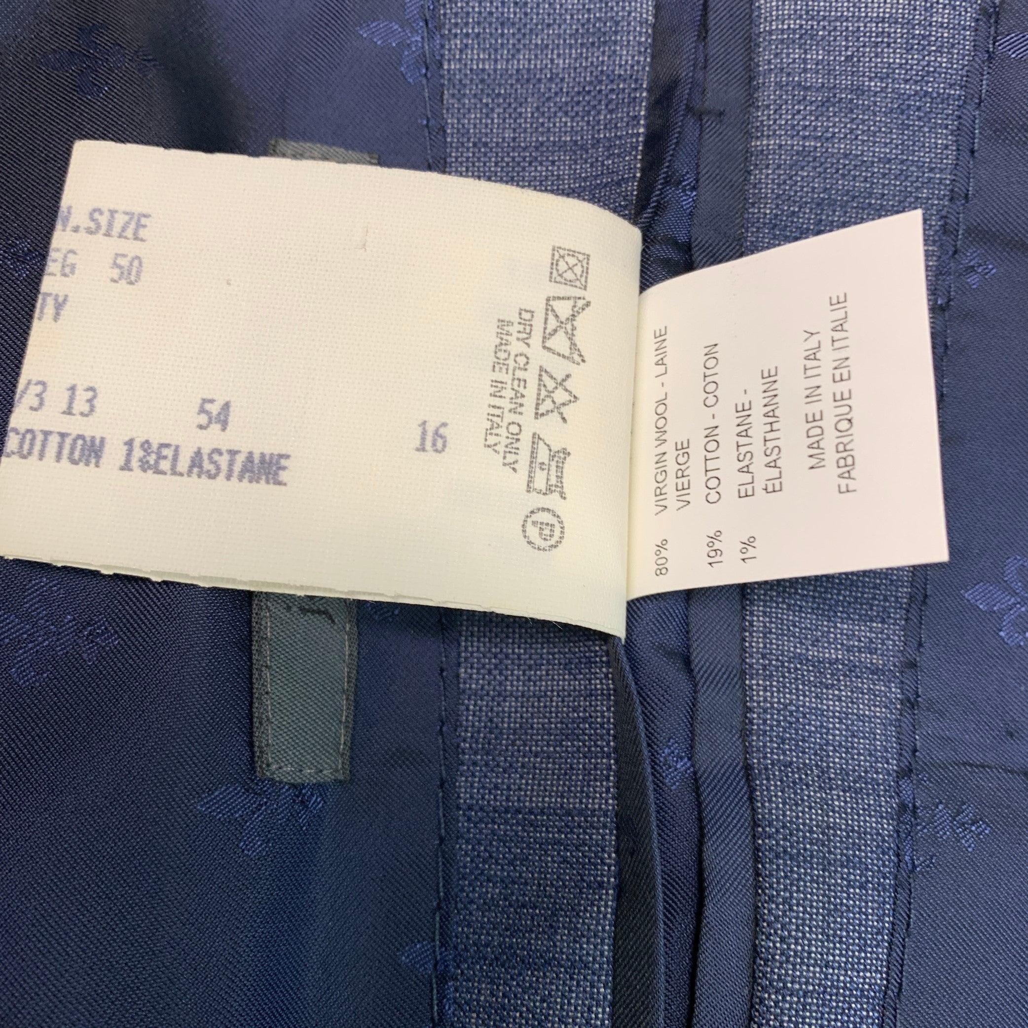 JOHN VARVATOS Size 40 Blue Grey Virgin Wool Blend Sport Coat 6