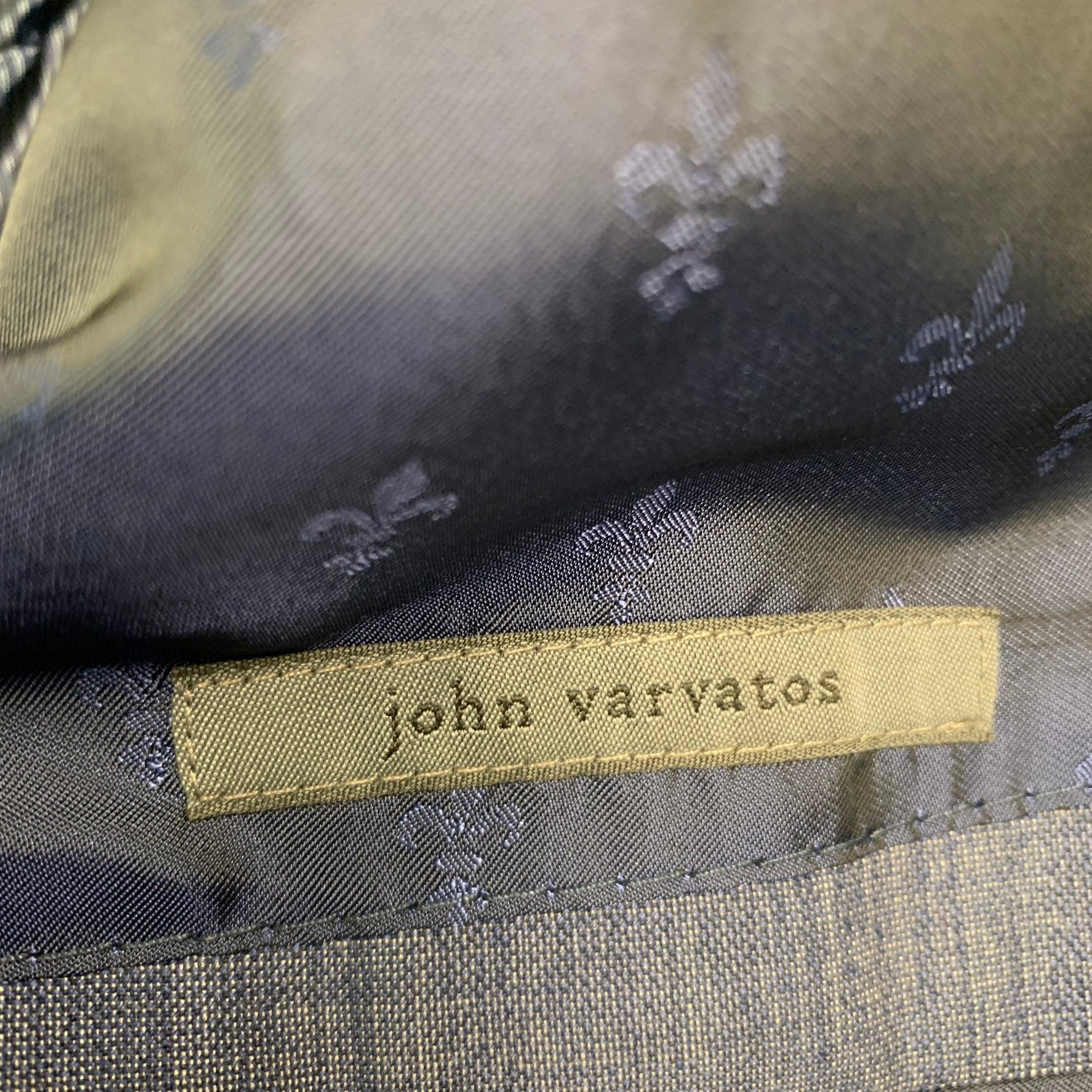 JOHN VARVATOS Size 40 Blue Grey Virgin Wool Blend Sport Coat 3