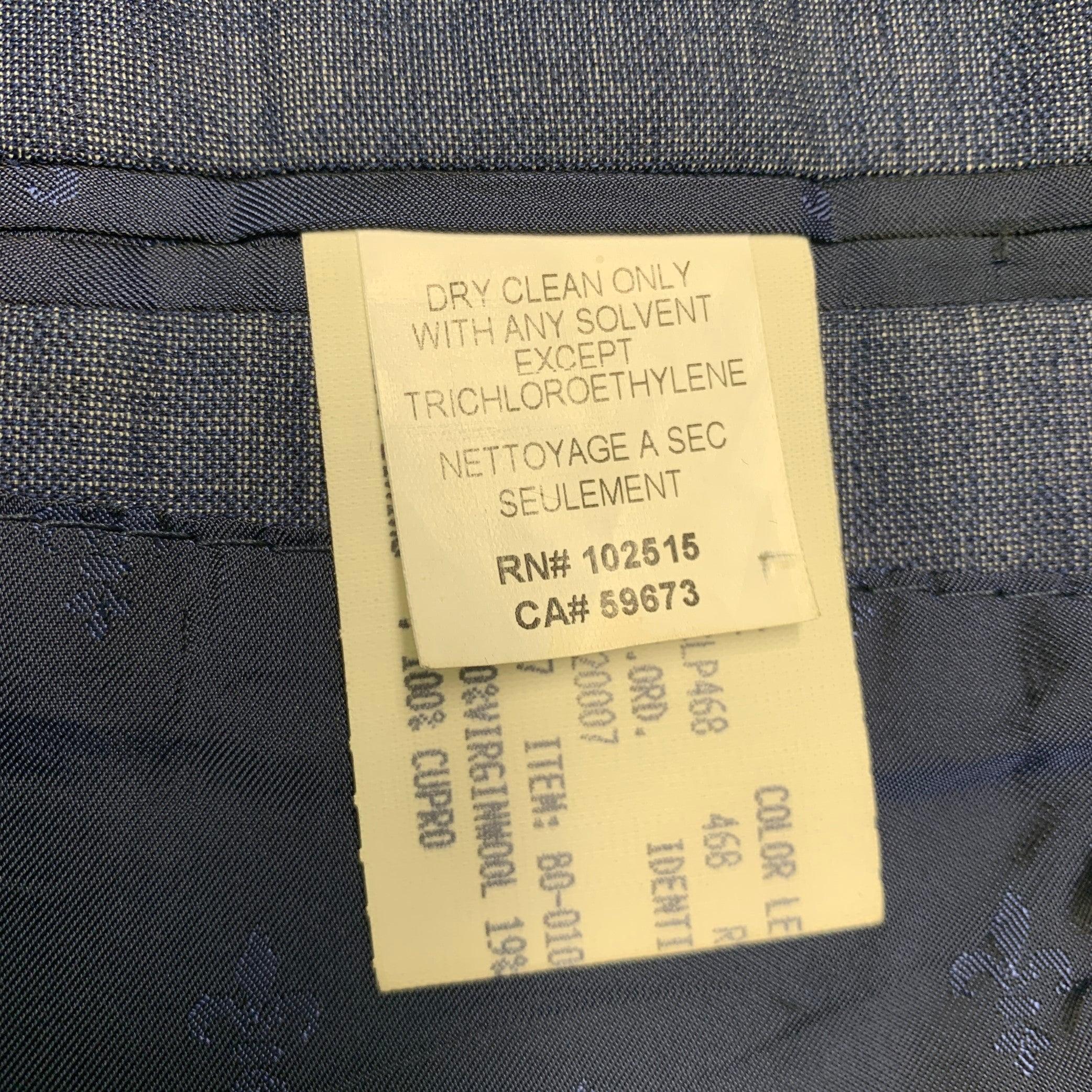 JOHN VARVATOS Size 40 Blue Grey Virgin Wool Blend Sport Coat 4