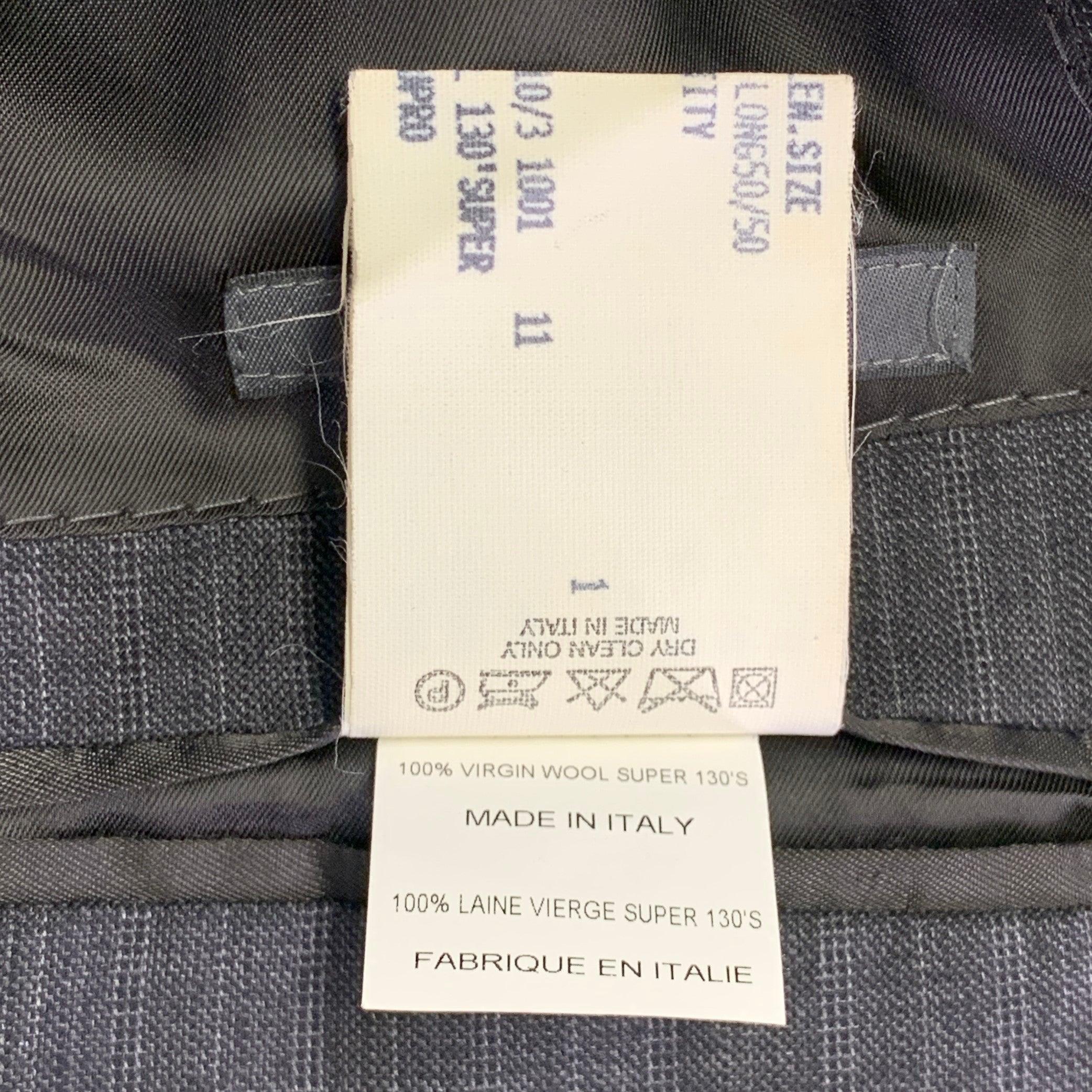 Abito in lana vergine JOHN VARVATOS Taglia 40 Grigio a righe carbone in vendita 5