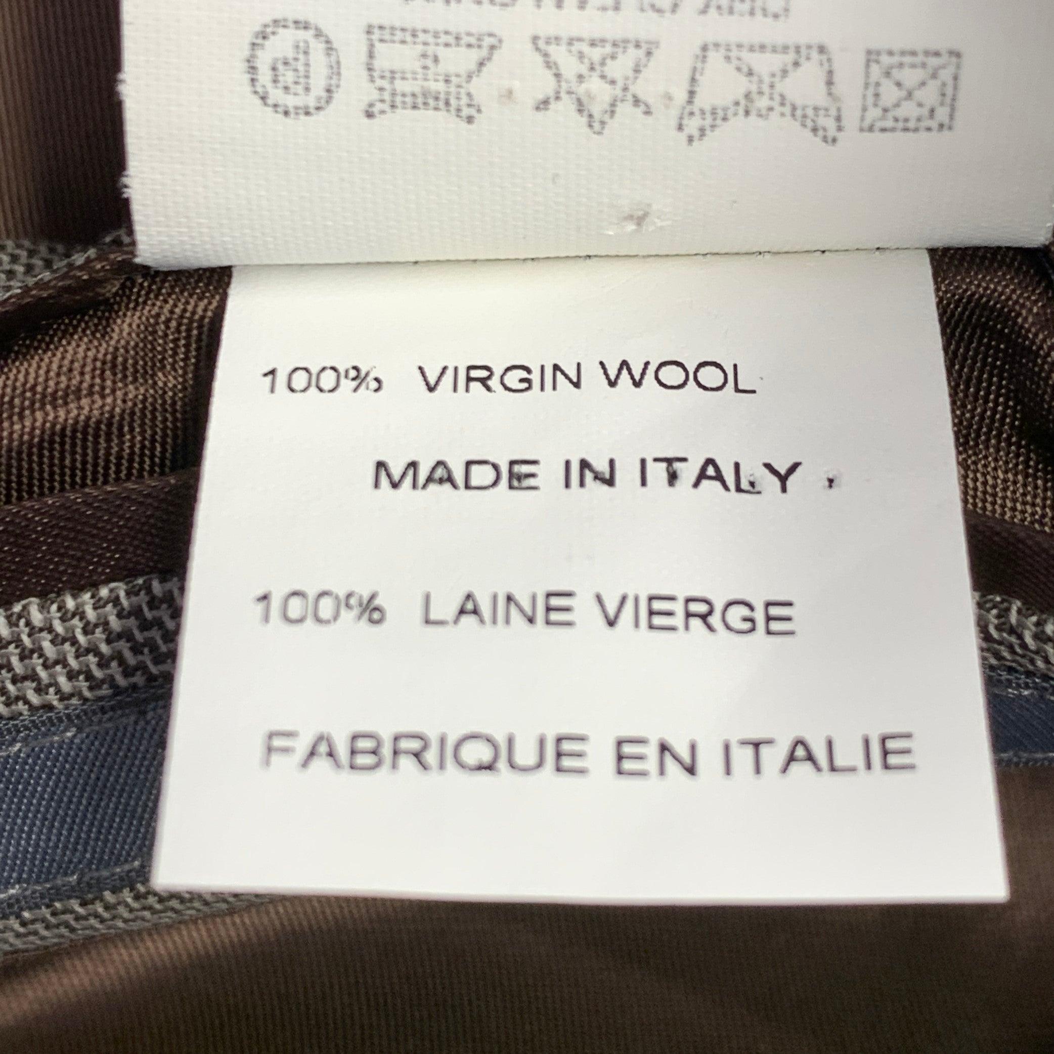 JOHN VARVATOS Größe 40 Grauer Anzug aus gewebter Wolle mit Neckholder-Revers im Angebot 5
