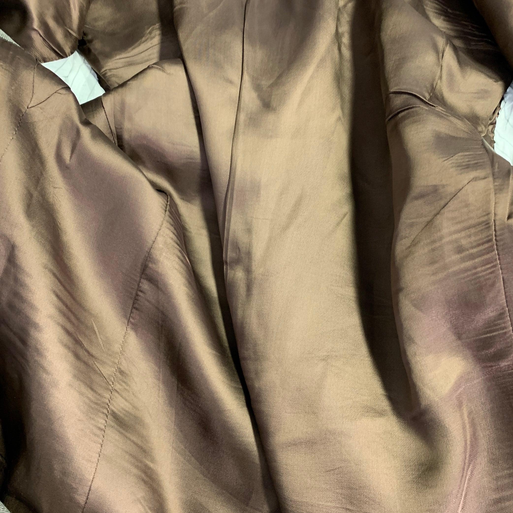 JOHN VARVATOS Größe 40 Grauer Anzug aus gewebter Wolle mit Neckholder-Revers im Angebot 6