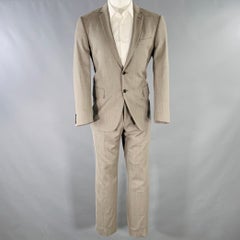 JOHN VARVATOS Size 40 Grey Woven Wool Notch Lapel Suit