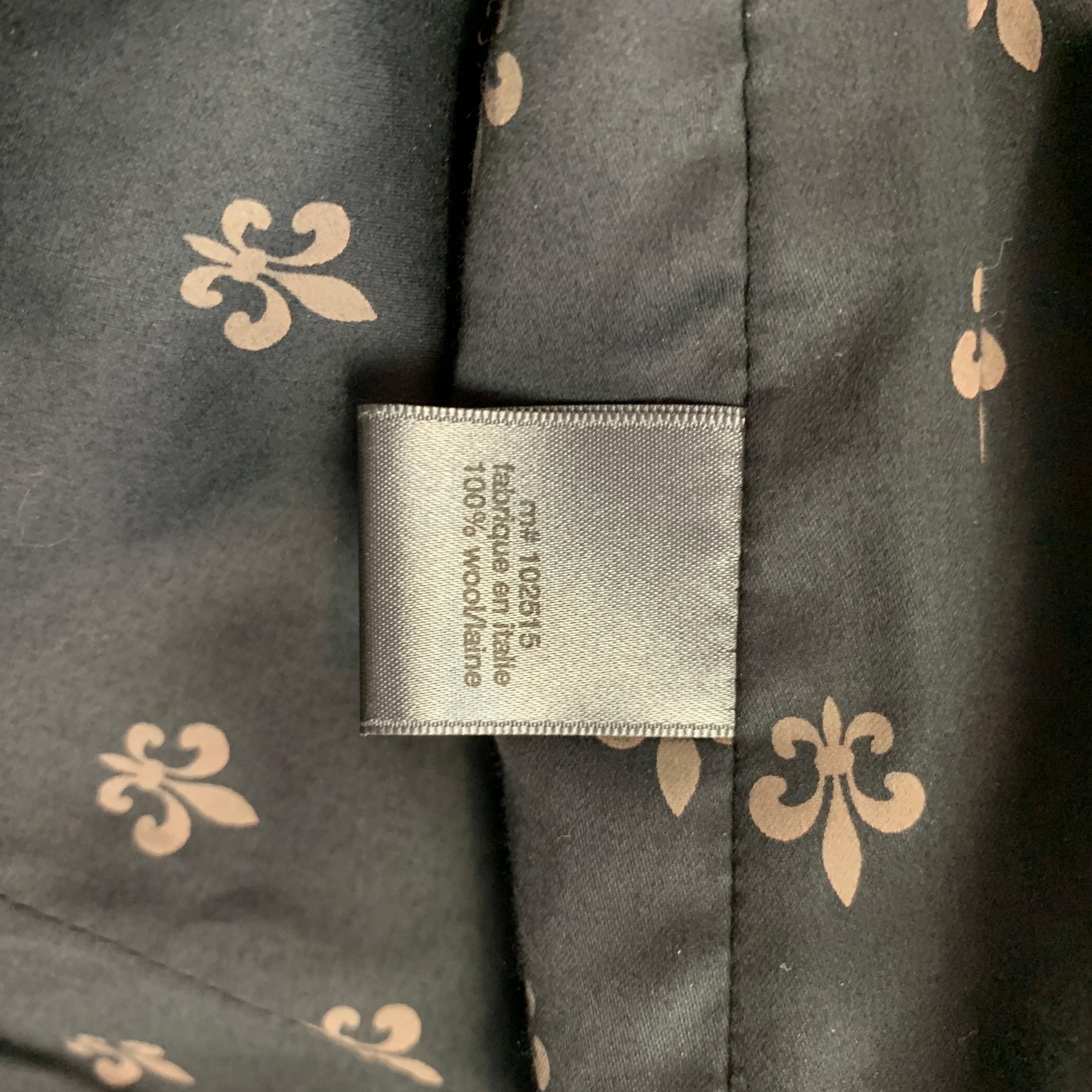 JOHN VARVATOS Size 42 Grey & Black Plaid Wool Double Layer Vest In Good Condition In San Francisco, CA