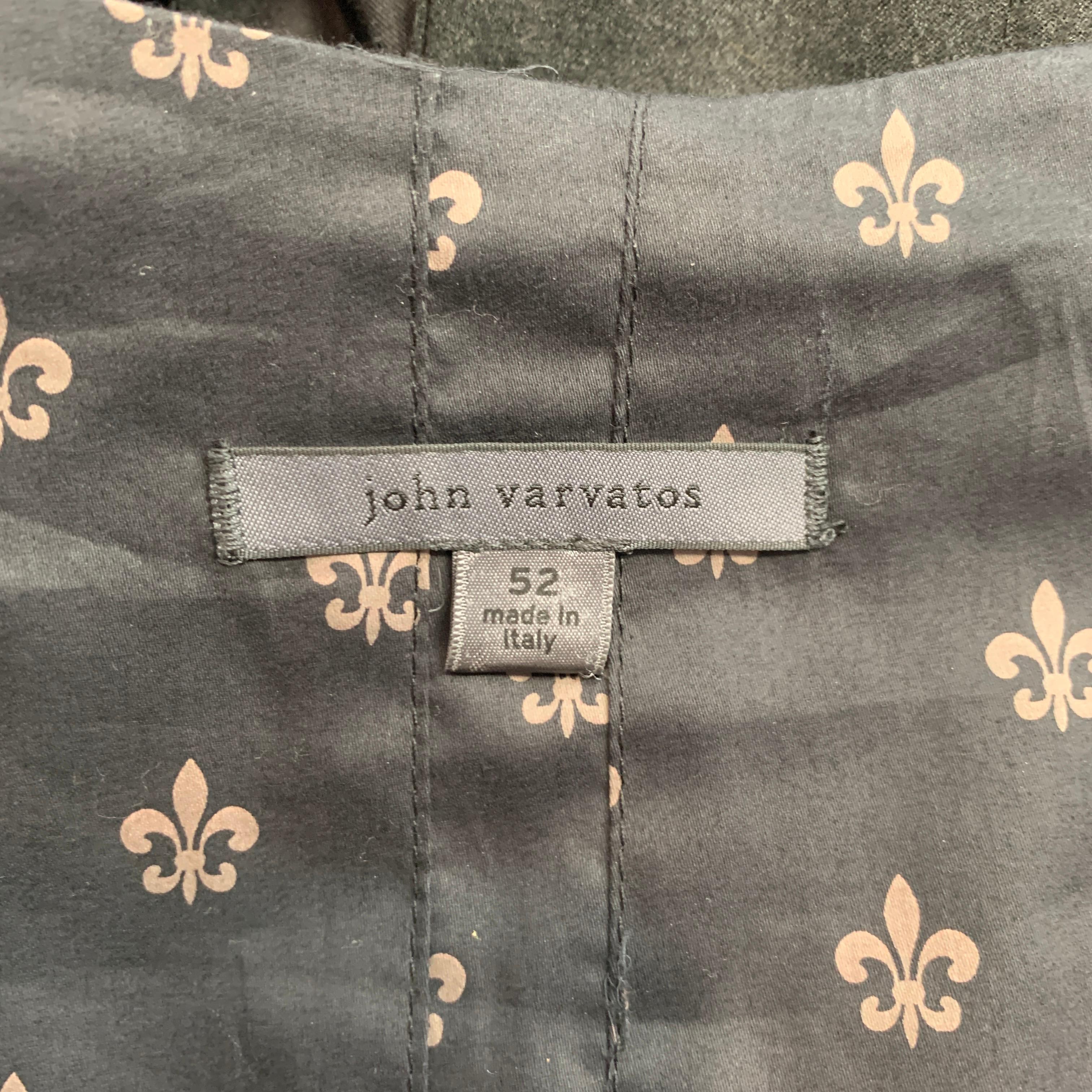 Men's JOHN VARVATOS Size 42 Grey & Black Plaid Wool Double Layer Vest