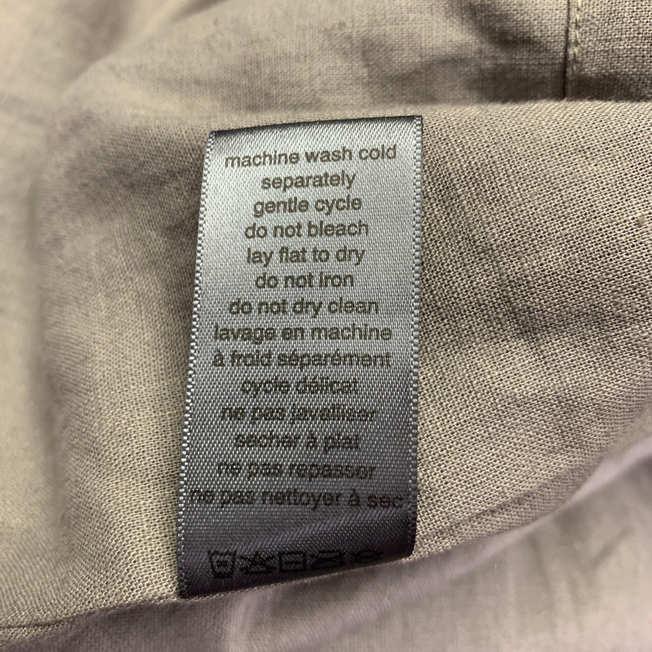 JOHN VARVATOS - Giacca in lino rivestito grigio carbone invecchiato taglia 42 in vendita 1