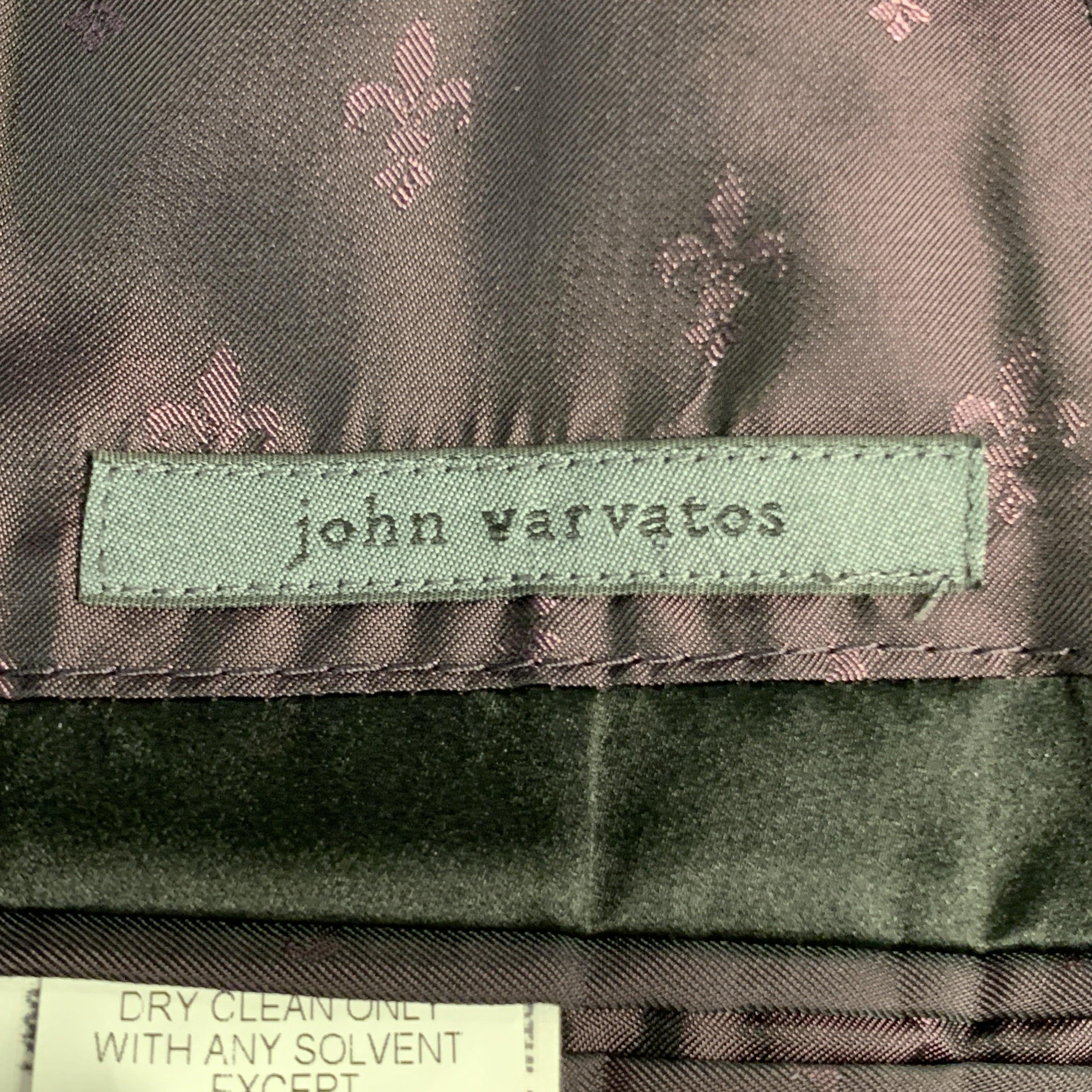 JOHN VARVATOS Size 42  Lavender Floral Jacquard Silk Peak Lapel Sport Coat For Sale 4