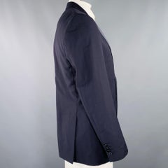 John Varvatos Taglia 42 Giacca da smoking in lana vergine nera e mohair con risvolto a punta