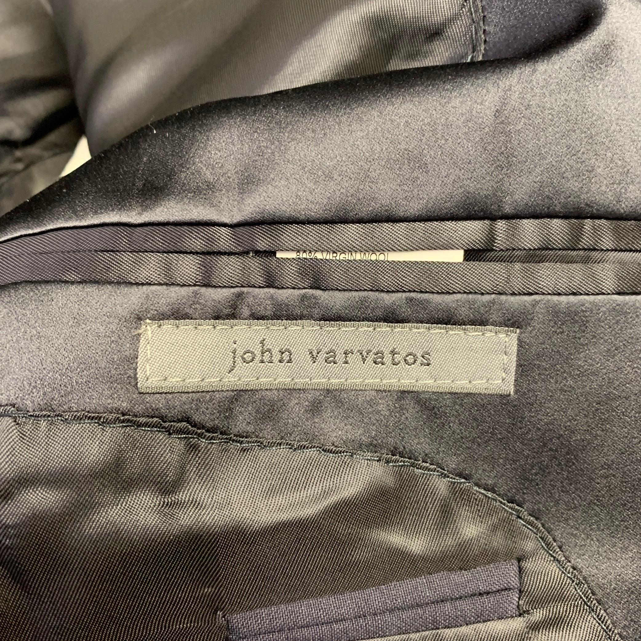 JOHN VARVATOS Größe 42 Marineblaue Smokingjacke aus Schurwolle und Mohair mit Spitzenrevers aus Schurwolle Herren im Angebot