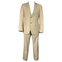 JOHN VARVATOS Size 42 Oatmeal Heather Wool / Mohair Notch Lapel Suit