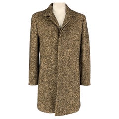 JOHN VARVATOS Size 44 Tan Brown Heather Wool Blend Coat