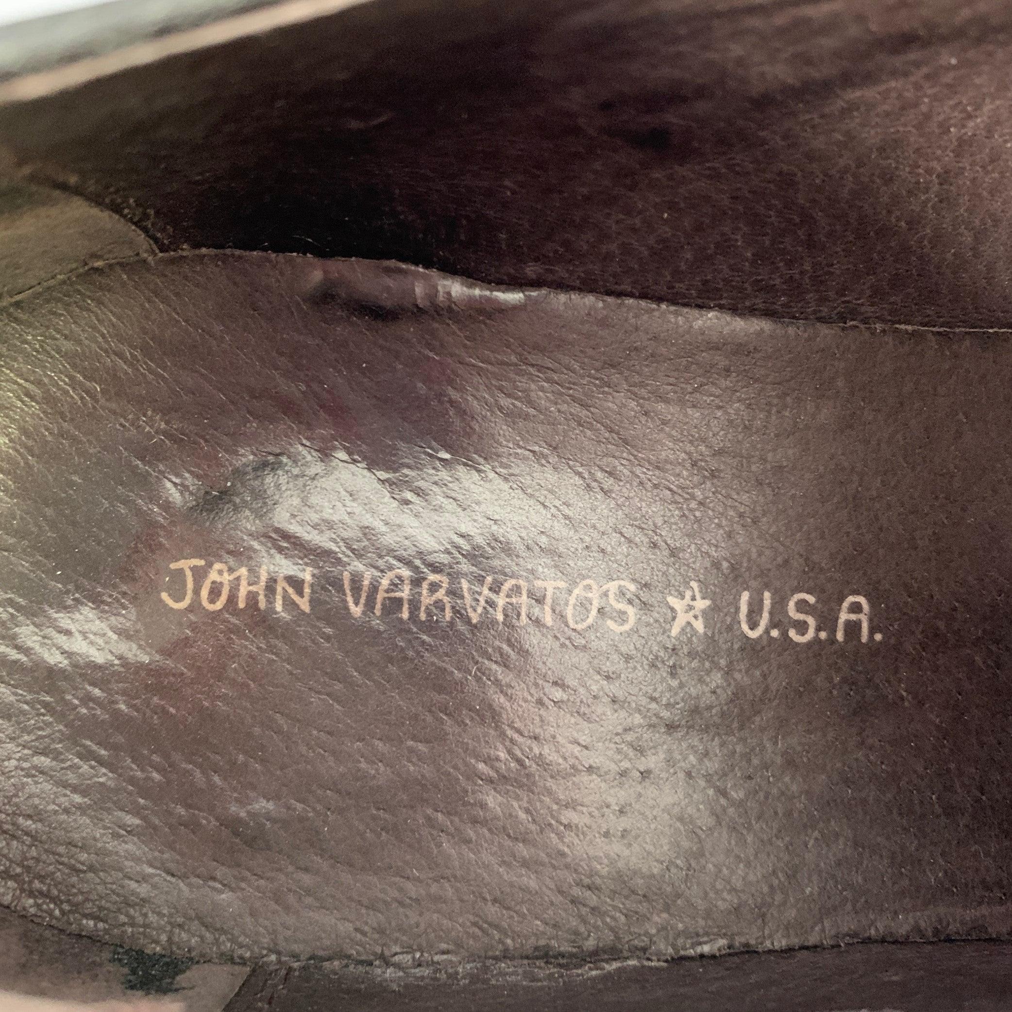 JOHN VARVATOS Size 9.5 Black Leather Derby Lace-Up Shoes For Sale 3