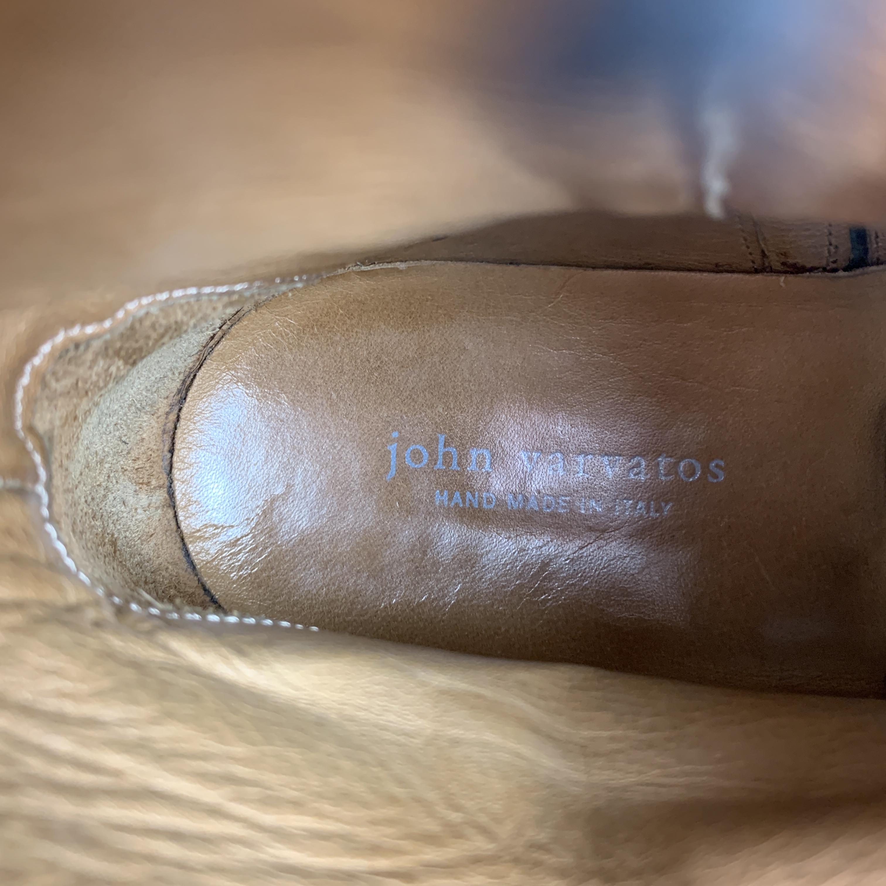 Men's JOHN VARVATOS Size 9.5 Black Leather Side Zipper Ankle Boots
