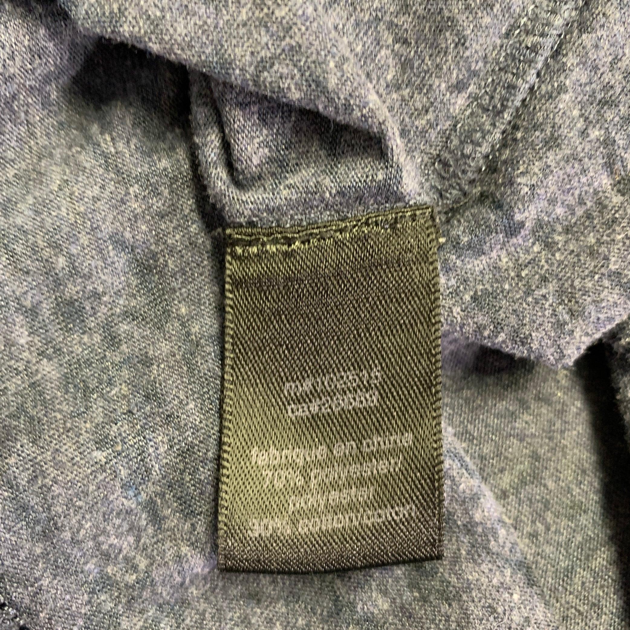 Men's JOHN VARVATOS Size L Grey Heather Cotton Blend One Pocket T-shirt For Sale