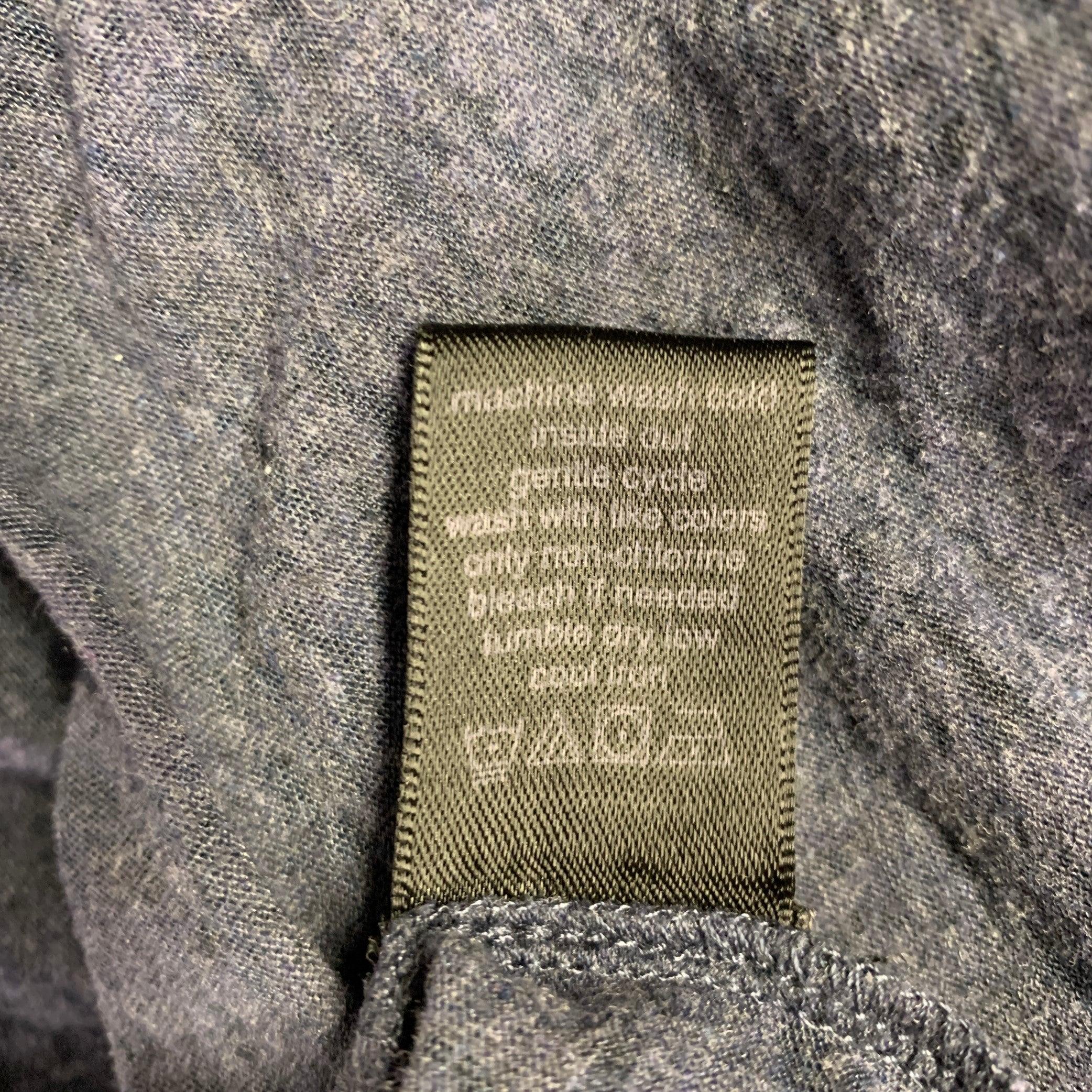 JOHN VARVATOS Size L Grey Heather Cotton Blend One Pocket T-shirt For Sale 1