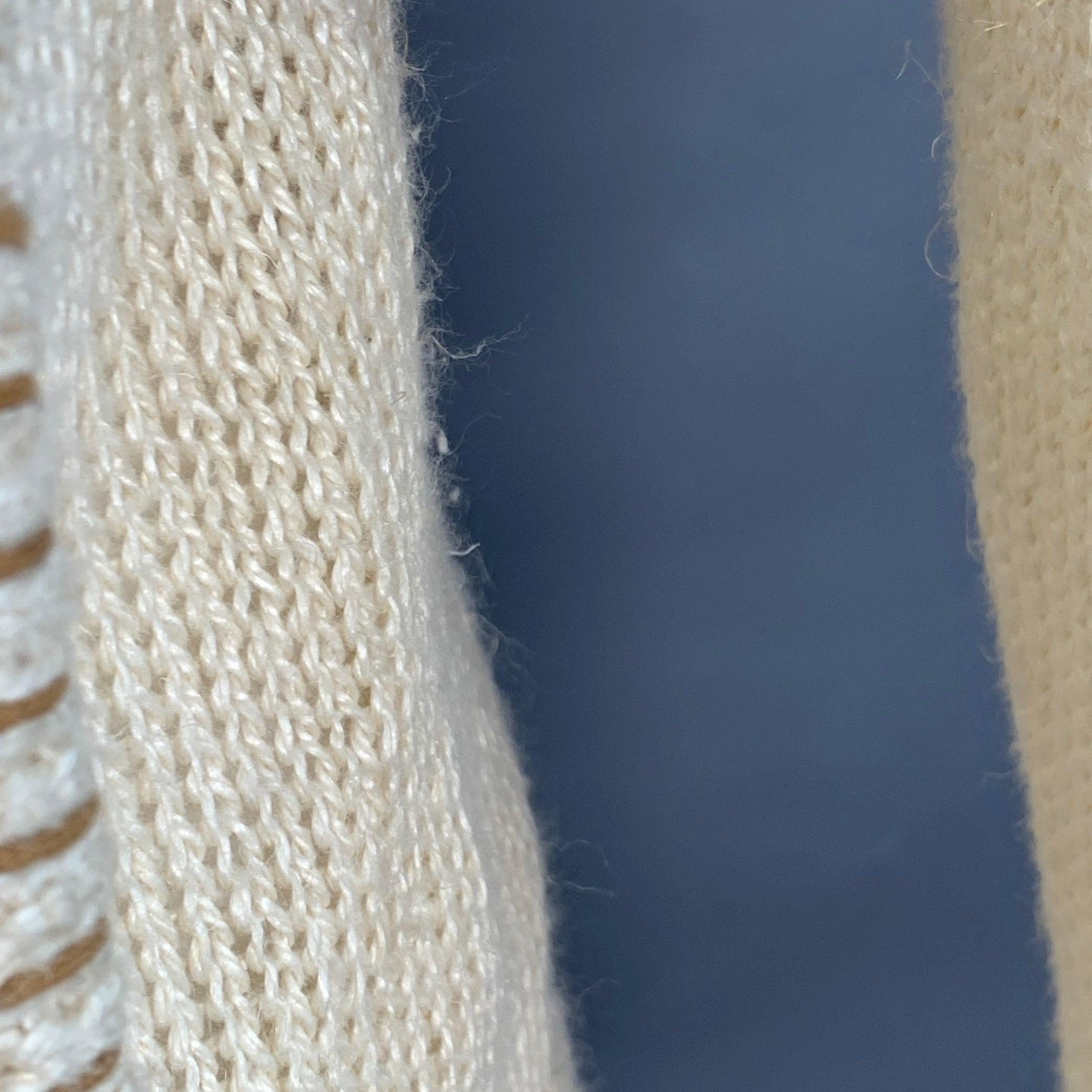 JOHN VARVATOS Cardigan con cappuccio in maglia di lino beige taglia M in vendita 3