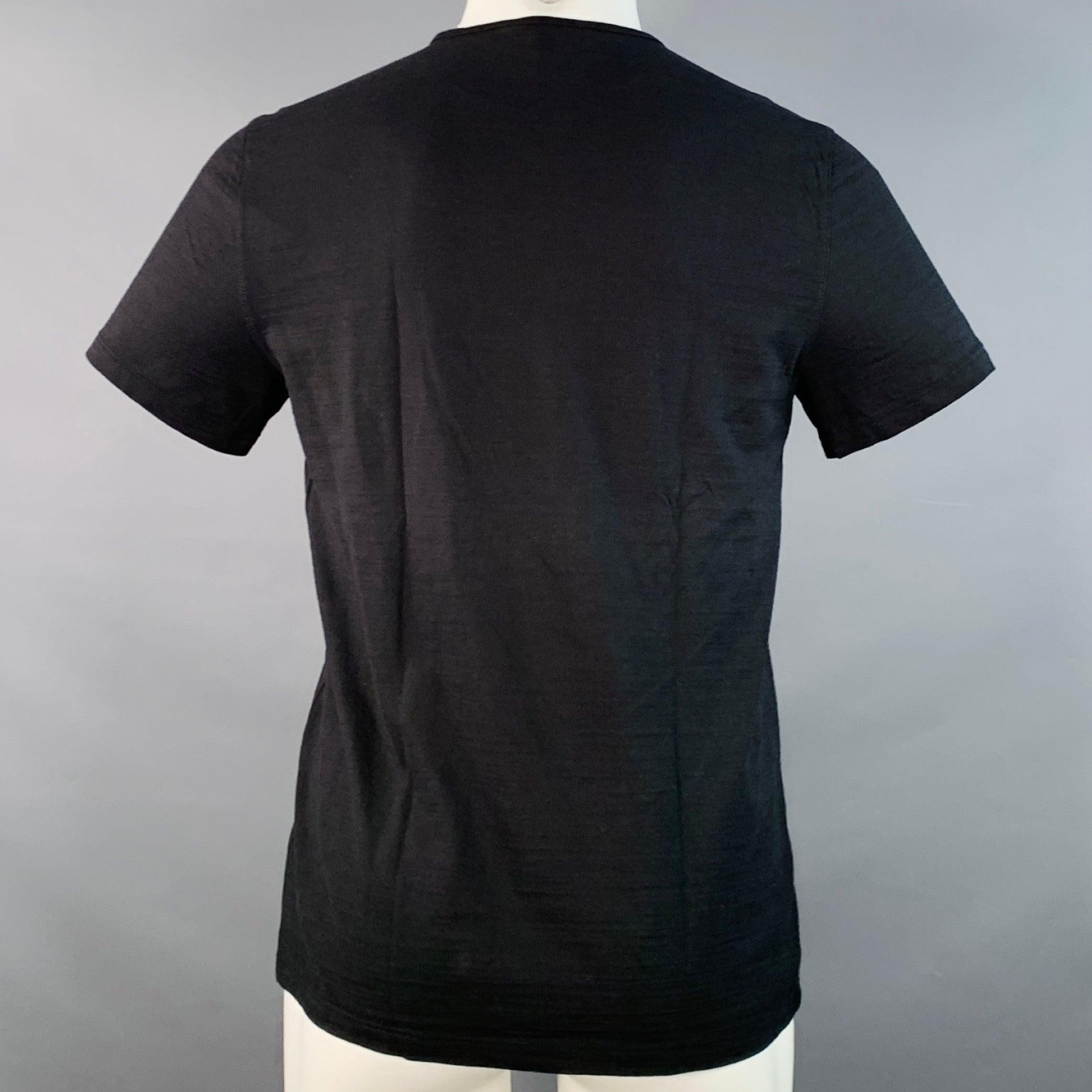 JOHN VARVATOS Camiseta de manga corta de punto de algodón negro talla M Negro en venta