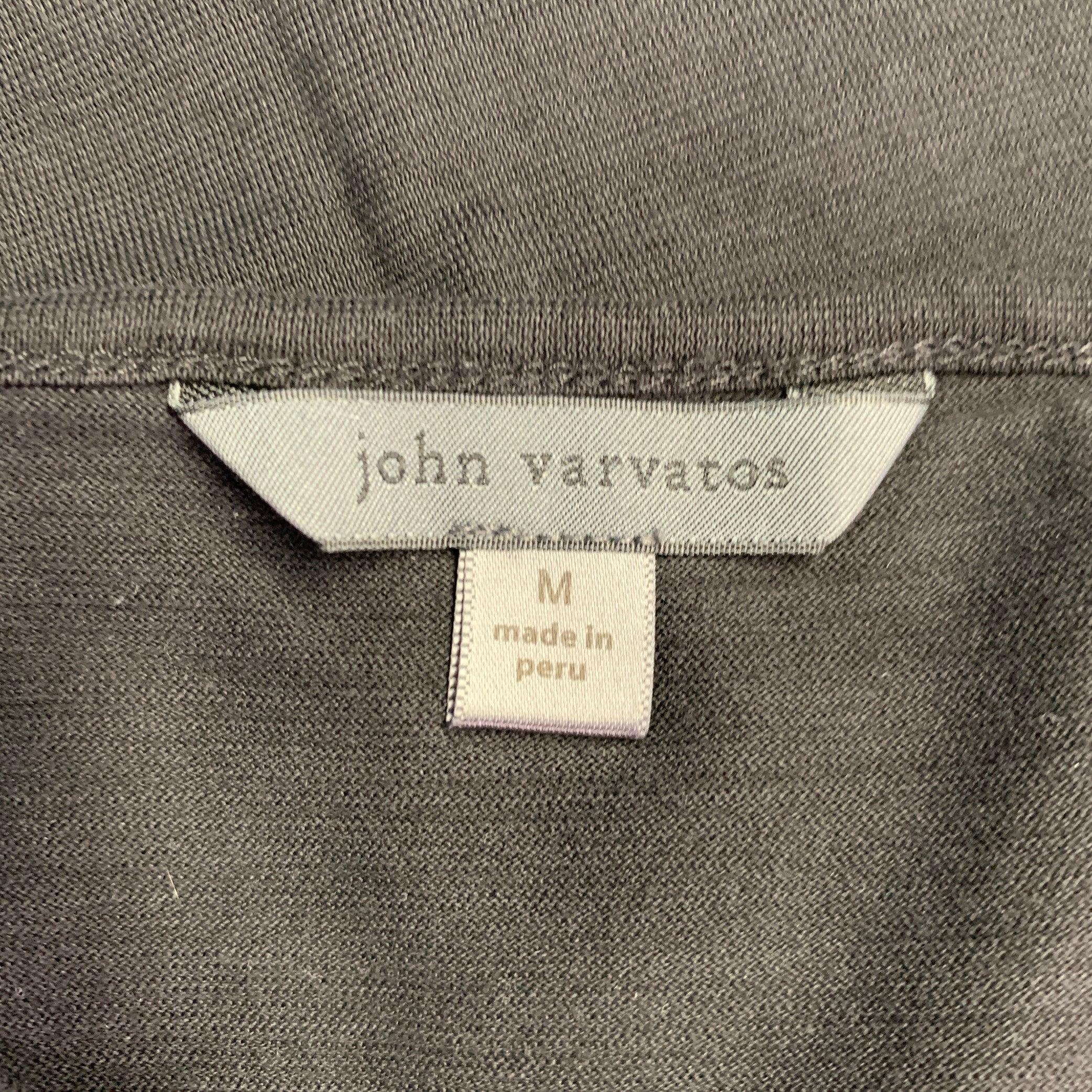 JOHN VARVATOS Camiseta de manga corta de punto de algodón negro talla M en Excelente estado para la venta en San Francisco, CA