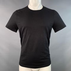 JOHN VARVATOS Größe M Schwarzer Baumwoll-Jersey Kurzarm-T-Shirt