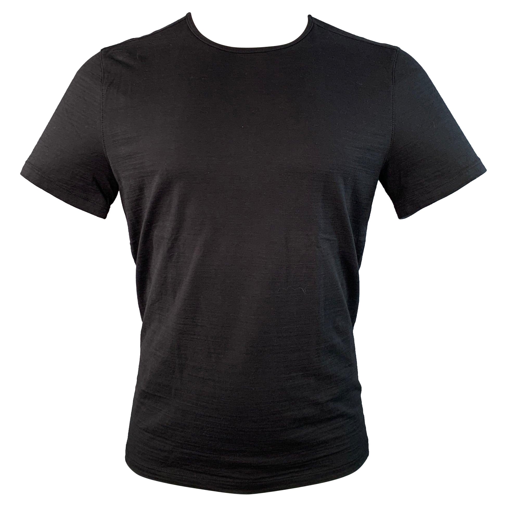 JOHN VARVATOS Taglia M T-shirt a maniche corte in jersey di cotone nero.