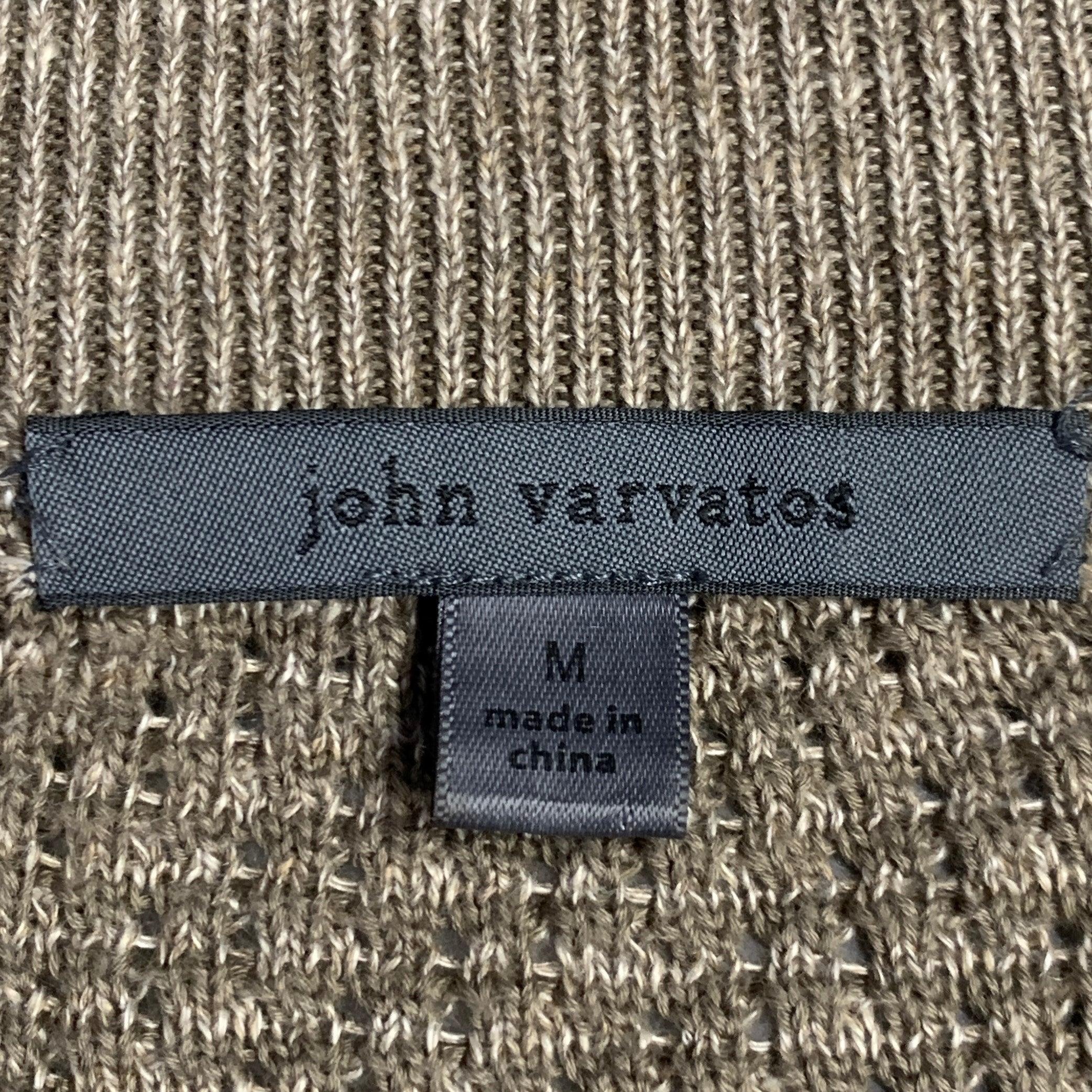 Uomo John Varvatos Taglia M Greene & Greene Greene & Greene, maglione in misto cotone con zip. in vendita