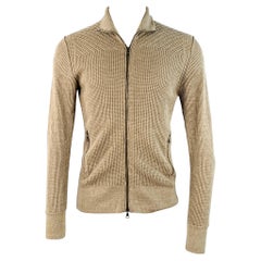 John Varvatos Taglia M Greene & Greene Greene & Greene, maglione in misto cotone con zip.