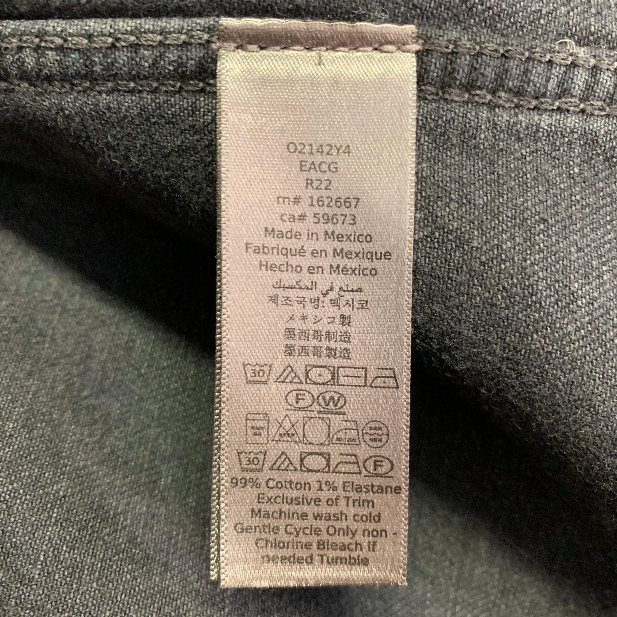 JOHN VARVATOS Taglia XL Blu Grigio Miscela di Cotone Denim Twill Tasche a Toppa in vendita 3