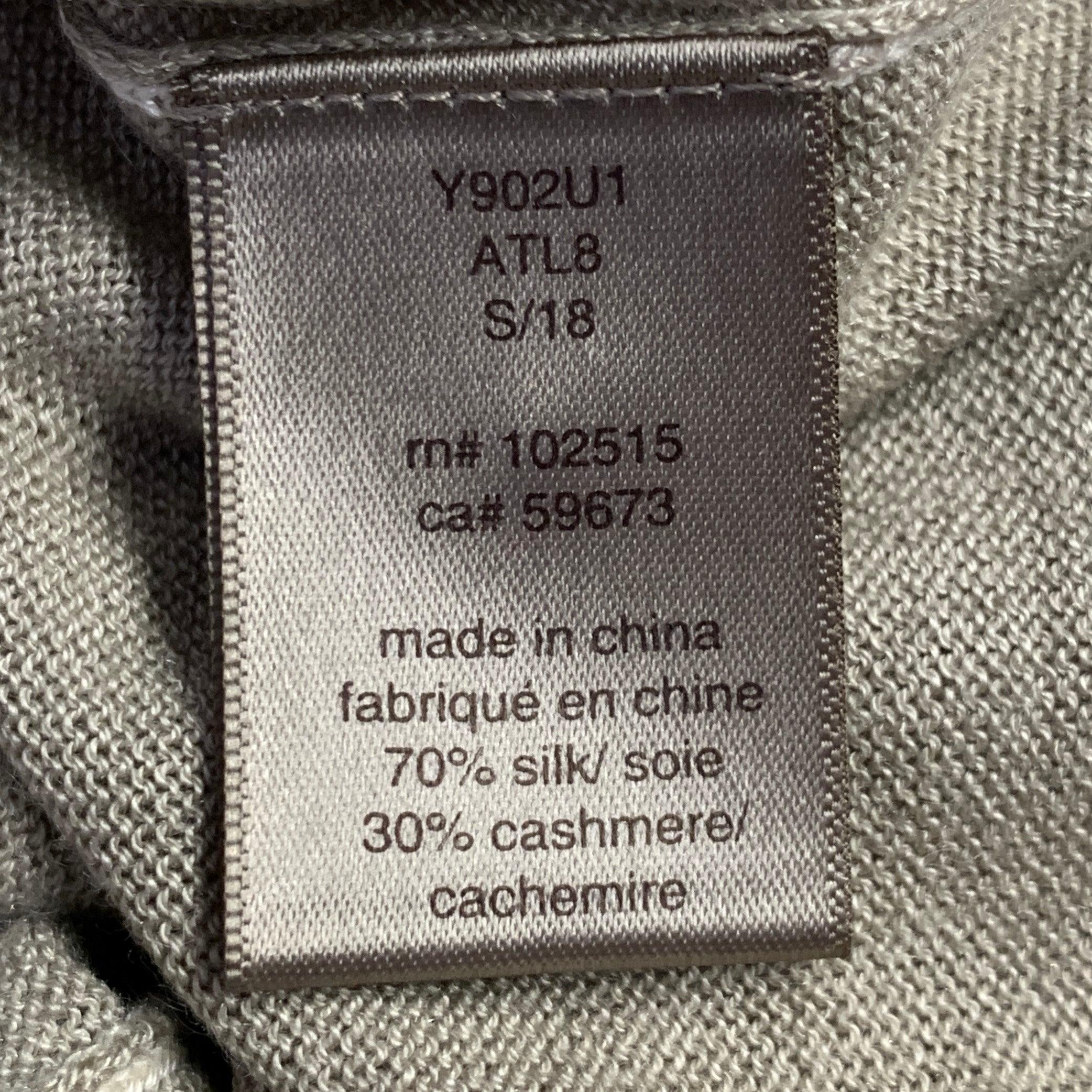 JOHN VARVATOS Jersey de cachemira de seda verde salvia talla XS en venta 3