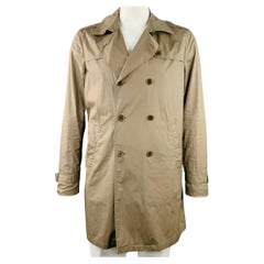 JOHN VARVATOS STAR USA Size L Tan Cotton Double Breasted Trenchcoat